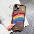 Hontinga for Infinix Note 40 Back Cover Rainbow Smile Ladder Soft Camera Protection Rubber Phone Case. 