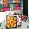 Pack of 12 Wall Art Attraction Tile Wall Stickers For Home Decor Kitchen, Bathroom Tiles Sticker, Peel And Stick Tile Wall Art Design Self Adhesive Tile Stickers. 