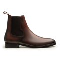 Customised Handmade Brown Leather Chelsea Boots. 