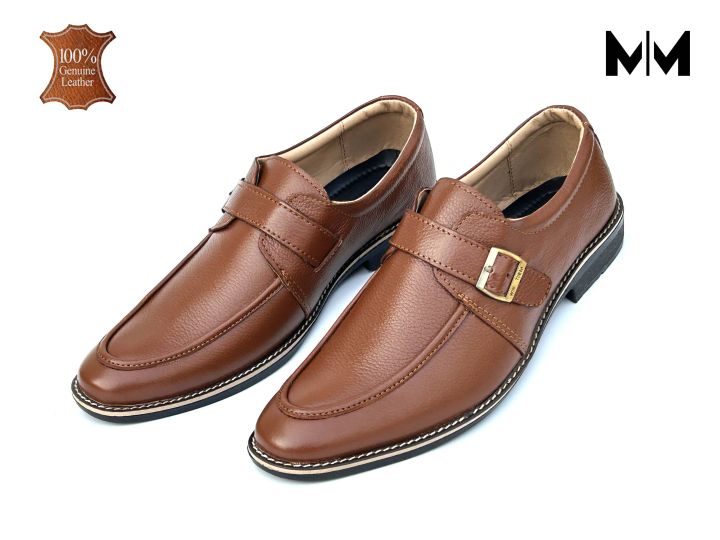 Pure Leather Shoes For Men - Color Brown