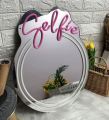 Selfie Mirror with Neon Light. 