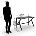 LAD Workspaces - The K Table Engineered Wood Finish Study Table, Laptop, Computer Table Desk for Home & Office. 
