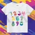 Math Numbers Educational T-Shirt For Boys Girls Kids. 