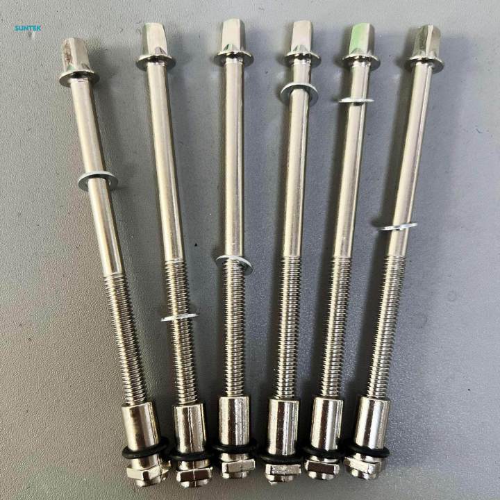 6Pcs Drum Tension Rods Rust Resistance 6mm for Snare Drum Percussion Instrument Replacement Accessory