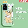 JIUMOO Case For Xiaomi Poco X4 NFC Case Duffy Pattern Little Monster Bowknot Form Casing Soft Shockproof Abrasion Resistant Phone Cases Transparent TPU Silica Gel Camera Lens Protective Cover. 