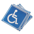 4 Sheets Stickers Disability Handicap Sign Adhesive Disabled Wheelchair for Car Window Decals Self. 