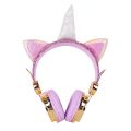 Cartoon Unicorn Wireless Headphone Girls Daughter Bluetooth 5.0 Headset Wireless Girls Kids Cartoon Stereo Earbuds Microphone Learning earphone. 