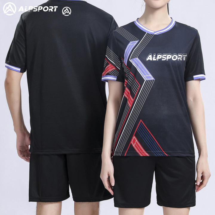 ALP Black Quick Dry Badminton Top T-Shirt,Soccer Tennis Beach Volleyball Jerseys,Professional Sportswear,Quick-drying Clothes,Men's and Women's,Reduce Friction YT-2016-1PCS