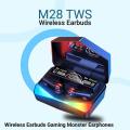 M28 TWS Bluetooth Earphone Wireless Headphones Earbuds Blutooth Handfree Headsets With Charging Box/M28 Bluetooth Earbuds 5.3 Gaming Earbuds. 