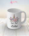 Zoha name unicorn mug. 