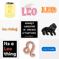 25pcs LEO sticker pack based on zodiac sign astrology main character stickers aesthetic cool for kids decor journal supplies. 