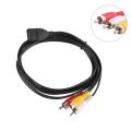 DOONJIEY USB 2.0 A Female to 3 RCA Male Audio Video AV Adapter Cable for PC TV. 