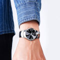 OPK  Fashion Men's Watch Simple Dial Ultra-thin Waterproof Date Window Tungsten Steel Strap 8105. 