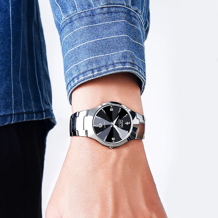 OPK%20%20Fashion%20Men's%20Watch%20Simple%20Dial%20Ultra-thin%20Waterproof%20Date%20Window%20Tungsten%20Steel%20Strap%208105%20-%20Image%203