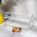 Acrylic Riser Display Shelf Clear Cupcake Stand Holder Dessert Shelf 3 Tier Shelf for Cosmetics. 
