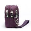 【DM bag factory Store】J-BG PinK Nylon Double Pocket With Zipper Coin Holder 2022 Bracelet Clutch Slim Purse Girl Cheap  Sale Ladies wallet. 