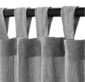 IKEA LENDA 2 Curtains and Tiebacks in Grey, 140 x 300 cm. 
