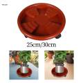 Plant Saucer Rolling Plant Stand with Wheels Planter Trolley Round Flower Pot Mover 25cm. 