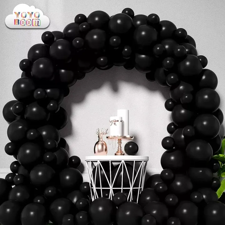 Pack%20of%2010%20Black%20Balloons,%20For%20Birthday,%20Events,%20Party,%20Decorations,%20Anniversary%20-%20Image%202