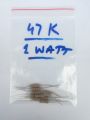 10 Pcs - Resistor 1 Watt 47K Resistance - 1W - 47 K - ±5% Tolerance Resistors. 