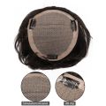 Invisible False Daily Bald Foreheads Black Heat Resistant Fiber Replacement Brown Natural Male Short Straight Wig Human Hair Wigs Nightclub Bar Wig Hairline Men's Toupee. 