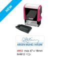 Trodat 4912 Self inking Custom Rubber Stamp Using for paper and card with blue or black. 