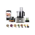 Kenwood Fdm307Ss Full Size Food Processor, 800 Watt With Grinder - Black Silver (International Warranty). 
