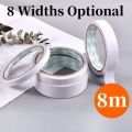 Premium Super Strong 5-30mm Widths Double Faced Powerful Hand Tearing Sticky Paper Great 8m Length Multipurpose High-adhesive Double Sided Tape. 