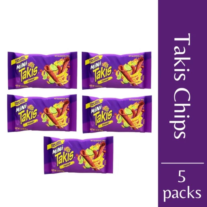 Takis | Takis Chips | Takis Fuego Chips | Snacks (Imported) Snacks 35g |  Pack of 05