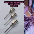 Injection Mehndi Pen 3 Size Needle, Create Amazing Henna Designs by Henna Applicator Syringes Pen. 