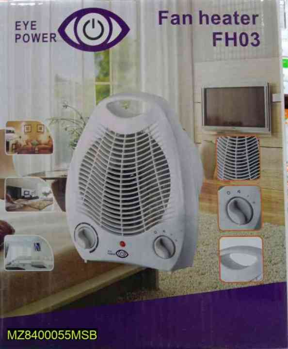 Electric Fan Heater NSB-200A with 2 speeds / Heat control with thermostat / stainless steel Heating Element