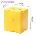 Fresh-keeping Container Cheese Slices Storage Box Large Capacity Cheese Shape Container for Fresh-keeping Portable Stable Refrigerator Crisper Cheese Storage Box. 