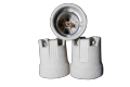 3 Pcs versatile Porcelain E27 Lamp Holder Classic Design (10 Amps, 40mm Diameter, 50mm Height).. 