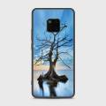 Huawei Mate 20 Pro Cover - SkinLee HQ Infinity Glass Case (Soft) - Luxury Blue Beautiful Light Moon - SKINLEE-483-1-811-254. 