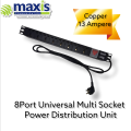 1U 19" Multipurpose socket 8port PDU rack mount power strip power distribution unit for server rack data center. 