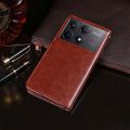 Flip Phone case For Redmi Note 13 Pro Leather Classic Vintage Kickstand Cowhide Cover For Redmi Note 13Pro + Flip Case Wallet Holder Casing. 