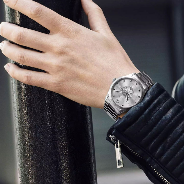 Gucci Wrist Watch For Unisex Quartz Silver Stainless Steel Silver Dial 38mm Watch YA1264095