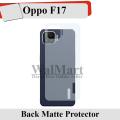 Oppo F17 Back Matte Protector Soft film Protection Soft Skin Sheet For F17. 