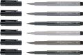 Faber-Castell Pitt Artist Brush Pen Set, Shadow, Grey Set of 6 Pens. 
