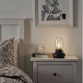 IKEA Tarnaby Glass Table Lamp, Electric, Side Lamp, Anthracite Cosy, Mood Light. 