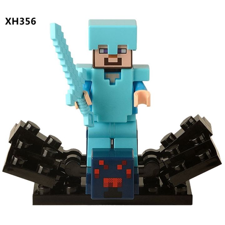 2in1 Custom LEGO MINECRAFT Mini Figures Story Mode Steve Alex Wither Golem