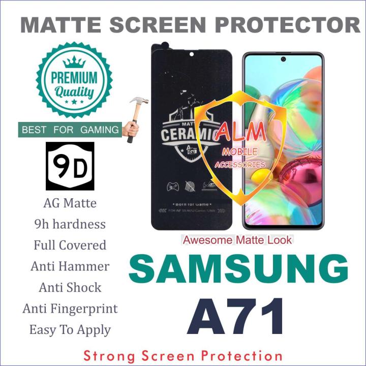 SAMSUNG A71 MATTE SCREEN PROTECTOR / AG MATTE CERAMIC SCREEN PROTECTOR FOR SAMSUNG A71 / 9D MATTE SCREEN PROTECTOR WITH BORDER FOR SAMSUNG A71 /unbreakable anti shock hybrid film 9D /11D / 21D / 6D / 100D matte Screen Protector FOR SAMSUNG A71