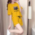 Pajamas ladies summer short-sleeved suit thin cotton loose casual home wear. 