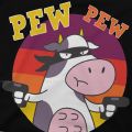 Pew Pew madafakas men's tshirt cow gangster distinctive T shirt graphic sweatshirts new trend. 
