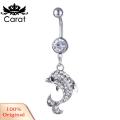 Carat Navel Nail Women Men Dolphin Pendant Belly Button Nail. 