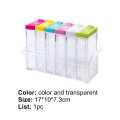 6Pcs/Set Kitchen Spice Bottle Seasoning Box with Tray Condiment Storage Plastic Moisture-Proof Salt Jar for Kitchen Supplies. 