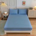Jersey Fitted Bed Sheet With Pillow Covers. 
