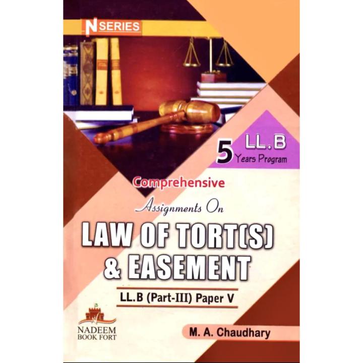 LLB Law Of Tort and Easement Part 3 Paper 5 By MA Chaudry N Series ...