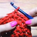 100Pcs Crochet Hook Set with Yarn Knitting Needles Sewing Tools Knit Gauge DIY Craft Tools Kit (Blue). 