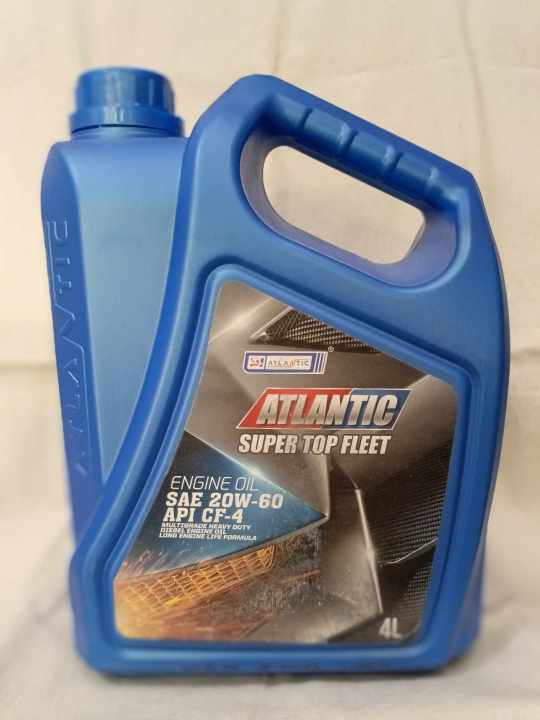 Atlantic Super Top Fleet Engine Oil SAE 20W-60 API CF-4 Multigrade Heavy Duty Long Engine Life Formula 4L - Only on Daraz in Zangi Auto Parts